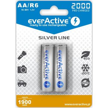 EverActive Silver Line EVHRL6-2000 Genopladelige AA-batterier 2000mAh