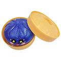 Dumpling squishy-legetøj med øjenudtryk og dampkurv - Blå