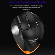 F-33 trådløs trackball-mus - 5 DPI-indstillinger