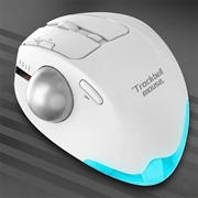 F-33 trådløs trackball-mus - 5 DPI-indstillinger - hvid