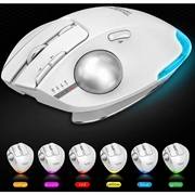F-33 trådløs trackball-mus - 5 DPI-indstillinger - hvid