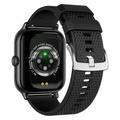 F12 Smart Watch med 2,02" buet skærm og enkoder Bluetooth-opkald Smart armbånd med sundhedsovervågning - sort