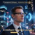 F20 Smart AI-briller med oversættelse, Bluetooth-musik/opkald - UV-beskyttelse - Sort