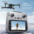 F208 Sammenklappelig professionel drone V.2.0 med fjernbetjening med 4.5" skærm - børsteløs, GPS - sort
