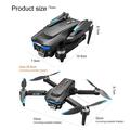 F208 Sammenklappelig professionel drone V.2.0 med fjernbetjening med 4.5" skærm - børsteløs, GPS - sort