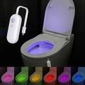 F27 RGB-toilettets bevægelsessensor-natlampe - 2 stk. - Hvid