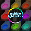 F27 RGB-toilettets bevægelsessensor-natlampe - 2 stk. - Hvid