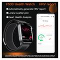 F530 Smartwatch med luftpumpe, blodtryk, EKG, puls og søvnregistrering - Sort