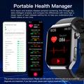 F700 Vandtæt smartwatch med SOS, EKG, søvn- og fitnessmonitor - silikonerem
