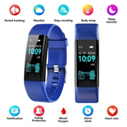 F71 Smart Armbånd / Fitness Tracker med blodtryksmåling - Blå