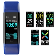 F71 Smart Armbånd / Fitness Tracker med blodtryksmåling - Blå