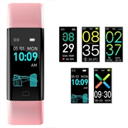 F71 Smart Armbånd / Fitness Tracker med blodtryksmåling - Pink