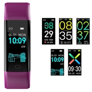 F71 Smart Armbånd / Fitness Tracker med blodtryksmåling - Lilla