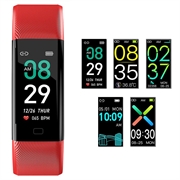 F71 Smart Armbånd / Fitness Tracker med blodtryksmåling - Rød
