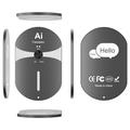 F8pro AI magnetisk Bluetooth-oversætter med 138 sprog - sort