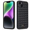 Fierre Shann iPhone 14 Dækket Cover - Woven Pattern