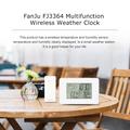 FJ3364 Digital vejrstation - Trådløs - Termoter - Klokke - Hygrometer - LCD skærm - Hvid
