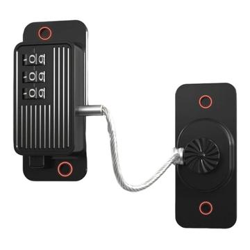 FQ10 Børnesikring uden boring med kode og nøgle – Sort