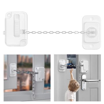 FT756 Justerbar dør/vindue-begrænserlås - hvid