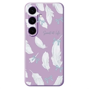 Samsung Galaxy S25 FE TPU-cover med fjermønster