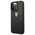 Ferrari On Track Real Carbon iPhone 13 Pro Max Cover (Open Box - Fantastisk stand) - Sort