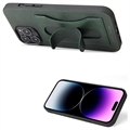 Fierre Shann iPhone 14 Pro Max Belagt Cover med Kortholder og Kickstand