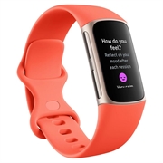 Fitbit Charge 6 Fitness Tracker - Koral / Champagne Guld