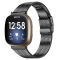 Fitbit Versa 3/Sense Rustfrit Stål Spænderem - Sort