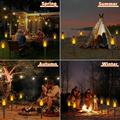 Solcellelamper med flammeeffekt og infrarød sensor - 6 stk.