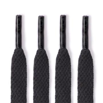 Flade Snørebånd i Polyester - 120cm - Sort