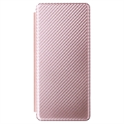 Samsung Galaxy Z Fold5 Flip Cover - Karbonfiber - Rødguld
