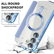 Samsung Galaxy A35 Flip cover med kortholder - MagSafe-kompatibel - Blå