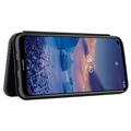 Nokia 5.4 Flip Cover med Kortholder - Karbonfiber - Sort
