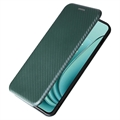 OnePlus Ace 2V/Nord 3 Flip Cover - Karbonfiber - Grøn