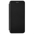 Samsung Galaxy A22 5G, Galaxy F42 5G Flip Cover - Karbonfiber - Sort
