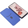 Google Pixel 6 Flip Cover - Karbonfiber - Blå