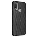 Motorola Moto E20 Flip Cover - Karbonfiber - Sort