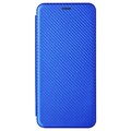 Motorola Moto G50 5G Flip Cover - Karbonfiber - Blå