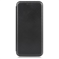 Motorola Moto G9 Play Flip Cover - Karbonfiber - Sort
