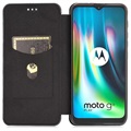 Motorola Moto G9 Play Flip Cover - Karbonfiber - Sort