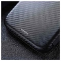 Motorola Moto G9 Play Flip Cover - Karbonfiber - Sort