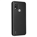 Nokia C21 Plus Flip Cover - Karbonfiber