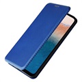 Nokia C21 Plus Flip Cover - Karbonfiber - Blå