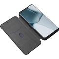 OnePlus 10 Pro Flip Cover - Karbonfiber - Sort