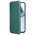 OnePlus 10 Pro Flip Cover - Karbonfiber - Grøn