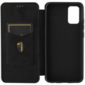 Samsung Galaxy A02s Flip Cover - Karbonfiber