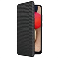 Samsung Galaxy A02s Flip Cover - Karbonfiber