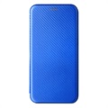 Samsung Galaxy A03 Core Flip Cover - Kulfiber - Blå