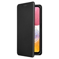 Samsung Galaxy A14/A14 5G Flip Cover - Karbonfiber - Sort