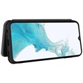 Samsung Galaxy A23 Flip Cover - Karbonfiber - Sort